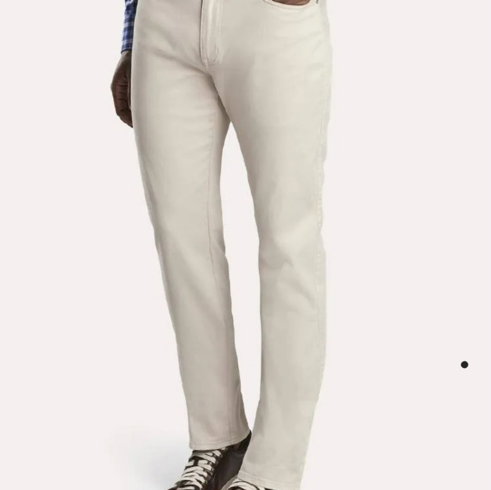 Corneliani beige flat front men pants 34